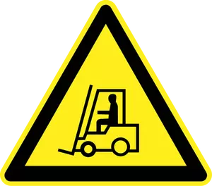 Forklift hazard warning sign vector image
