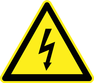 Segnale di avvertimento di pericolo elettricità vettoriale immagine