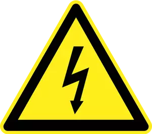 Sinal de aviso de perigo eletricidade vector imagem