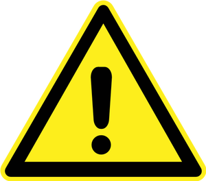 Hazard warning sign vector image