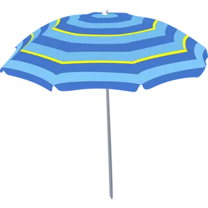 Blauwe strand paraplu vector afbeelding