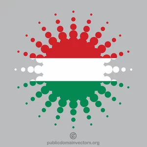 Hongaarse vlag halftoon ontwerp