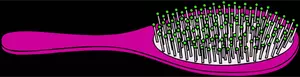 Vector illustration of hair brush bright purple