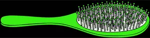 Gambar vektor sikat rambut terang hijau