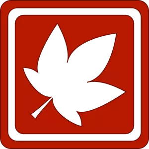 Red leaf vector image
