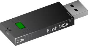 2GB flash-disk vektor image