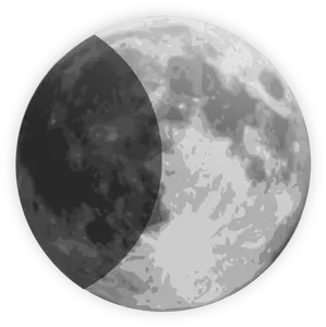 Vector image of weather forecast color symbol for half moon