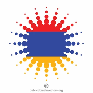 Elemento de design de meia-tom da bandeira armênia