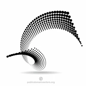 Halftone dotted pattern swirl