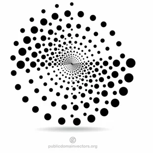 Halftone dots circular shape