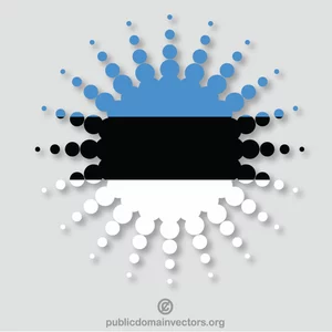 Estonian flag halftone effect