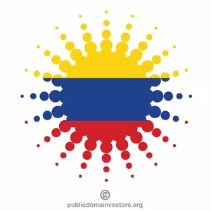 Colombiaanse vlag halftoon ster