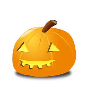 Calabaza de Halloween con dibujo vectorial luz