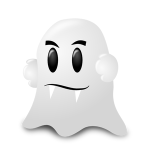 Illustrazione vettoriale di bianco Halloween fantasma