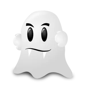 White Halloween ghost vector illustration