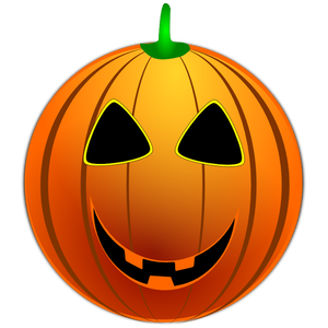 Färg Halloween emoticon vektor ClipArt