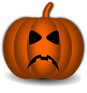 Rozzlobený Halloween dýně vektorové ilustrace