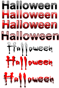 Halloween typography selection vector image