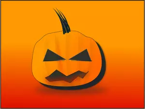 Halloween kurpitsa oranssilla taustavektorigrafiikalla