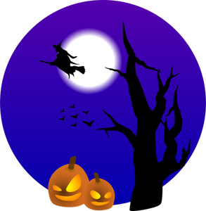 Halloween scenen vektor image