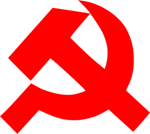 Signe de communisme du marteau et la faucille épaisse vector clipart