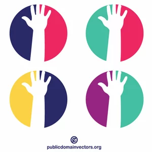 Hand reach out logo design Mână ajunge la logo-ul de proiectare