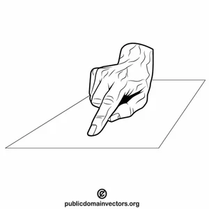 Hand silhouette vector drawing