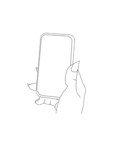 Hand med smartphone-vektorbild