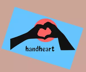 Hands and heart poster
