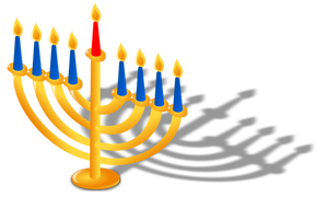Vektorgrafik med ljus för Hanukkah