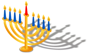 Vektor grafis lilin untuk Hanukkah