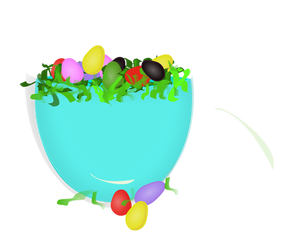 Vector image of bowl of eggs