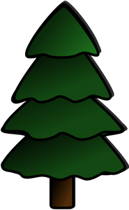 Kerstboom gekleurde Vector tekening
