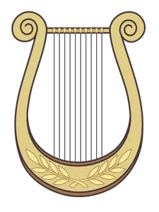 Harpa med dekoration vektor ClipArt