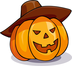 Halloween dýně s sombrero vektorové kreslení