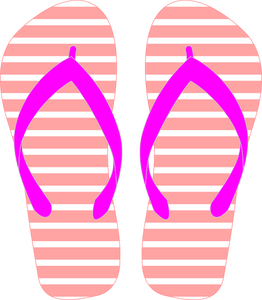 Flipflops with stripe pattern vector image