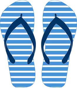 Flipflops with stripe pattern vector graphics