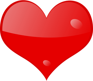 Immagine vettoriale di cuore splendente rosso