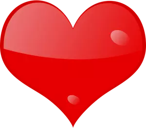 Rot leuchtendes Herz-Vektor-Bild