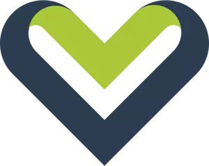 Ribbon heart vector image