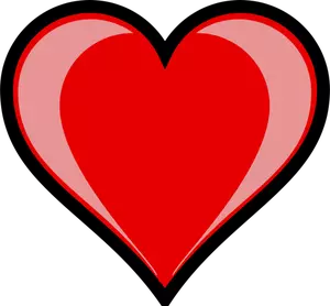 Ilustraţia vectorială de inimă roşie