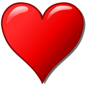 Glossy heart vector illustration