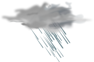 Vektor Klipart předpověď počasí barva symbolu pro lijáky