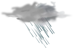 Vektor ClipArt väderprognos färg symbol för tunga dusch