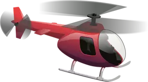 Desenho vetorial de helicóptero vermelho