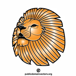 Heraldic lion gold color