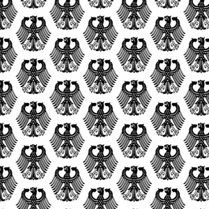 Heraldic eagle seamless pattern