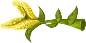 노란색 빵 부스러기 꽃
