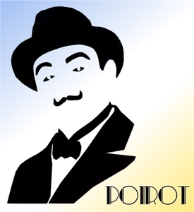 Image vectorielle du portrait d'Hercule Poirot