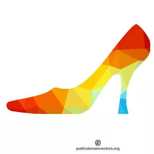 High heel shoe silhouette